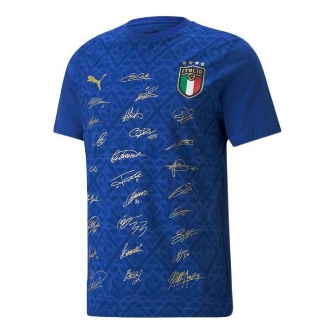 2021-2022 Italien Signature Vinnare T-shirt ”Blå”