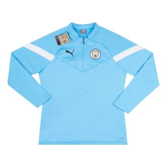 2022-23 Manchester City Puma 1/4 Zip Träningströja Fleece ”Himmelsblå”