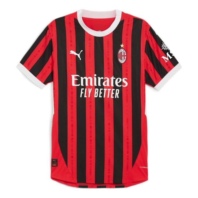 AC Milan 24/25 Autentisk Hemmatröja ”Röd Svart”