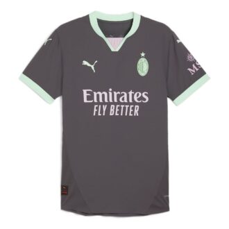 AC Milan 24/25 Autentisk Tredje Fotbollströja ”Grå Mint”