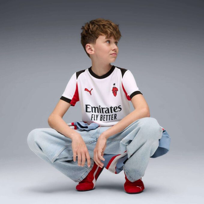 AC Milan 25/26 Bortatröja Replika Stor Barn Fotbollströja