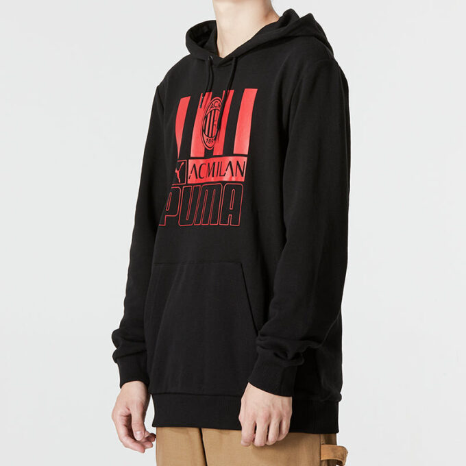 AC Milan Fotboll Svart Pullover Hoodie ”Svart”