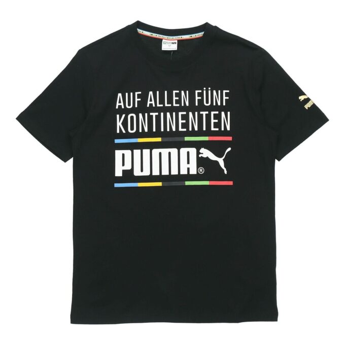 Alfabet Rund Hals Kort Ärm Svart