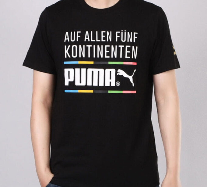 Alfabet Rund Hals Kort Ärm Svart
