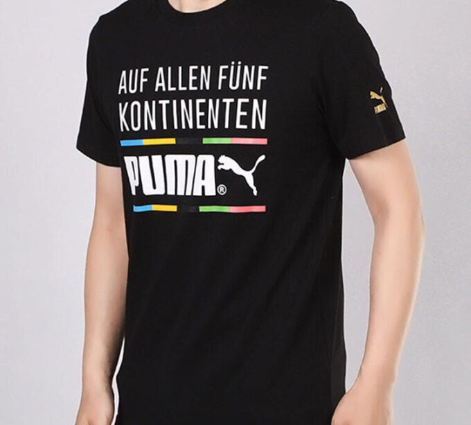 Alfabet Rund Hals Kort Ärm Svart