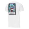 Avslappnad grafisk t-shirt ”Vit svart blå”