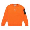 Avslappnad lös rund halsad pullover med låg orange färg