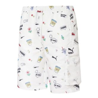Awareness Cargo Woven Shorts ”Vit Svart”