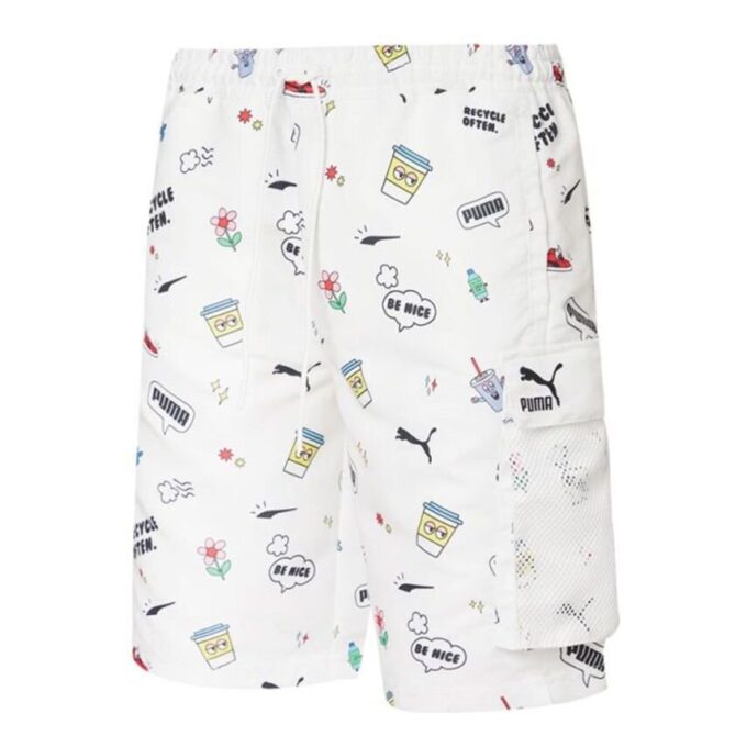 Awareness Cargo Woven Shorts ”Vit Svart”