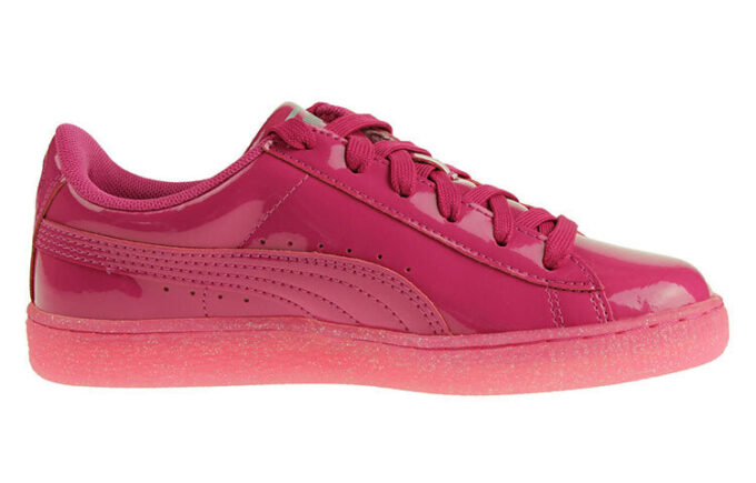 Basket Patent Iced Glit Fritidsbrädeskor K Rosa