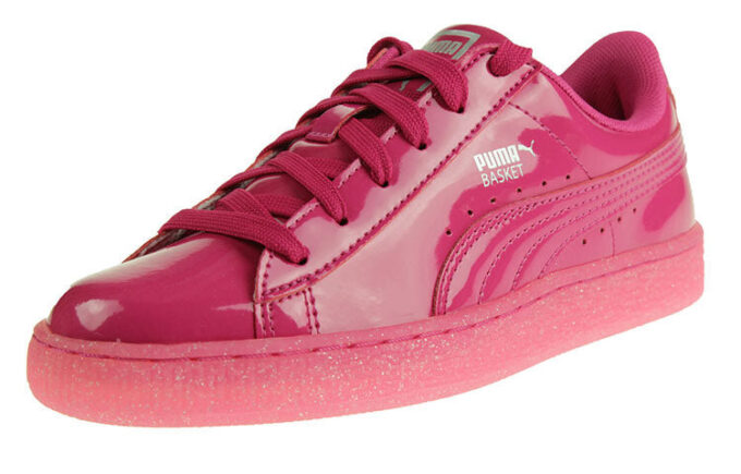 Basket Patent Iced Glit Fritidsbrädeskor K Rosa