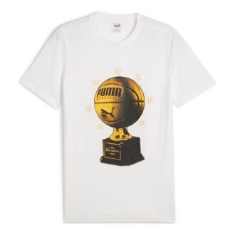 Basket T-shirt med grafisk design ”Vit”