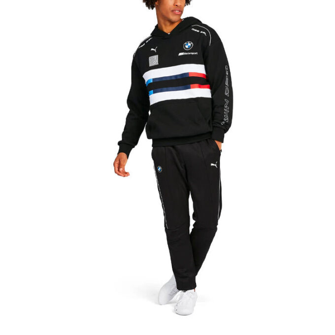 BMW Motorsport Street Midlayer Hoodie ”Svart Blå Röd Vit”