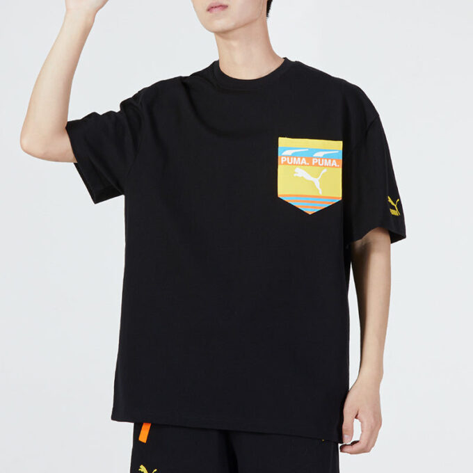Boxy Pocket Logo T-shirt ”Svart”