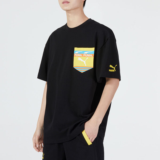 Boxy Pocket Logo T-shirt ”Svart”