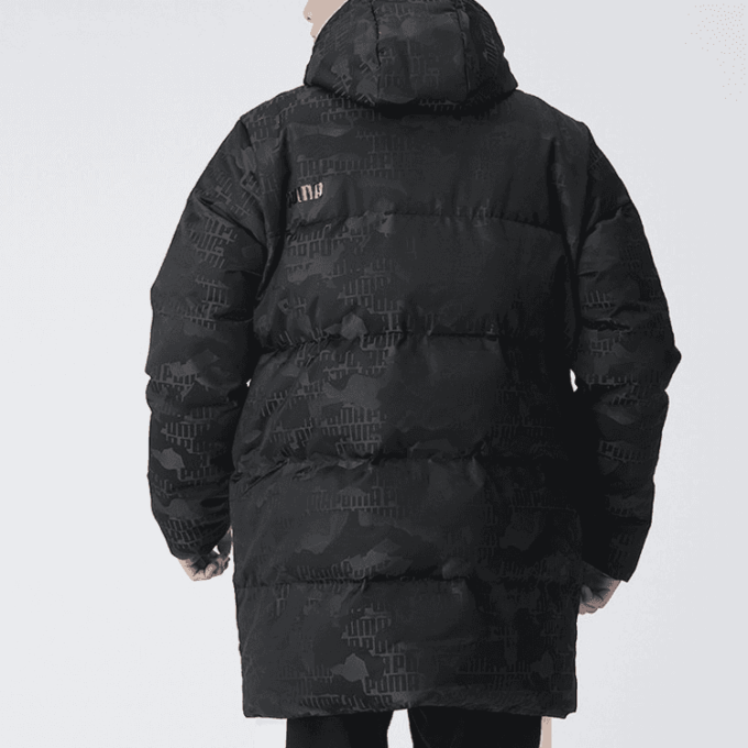 Camo Lång Dunjacka ”Svart”