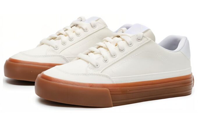 Capris Läder Skateboard Sneakers ”Vita”