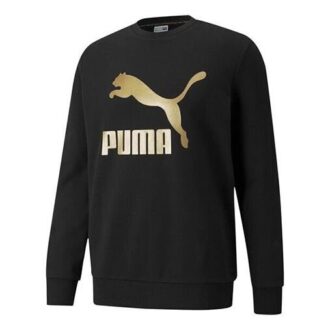 Classics Logo Crew Bronzing Large Logo Sports Rund Halsad Tröja Svart