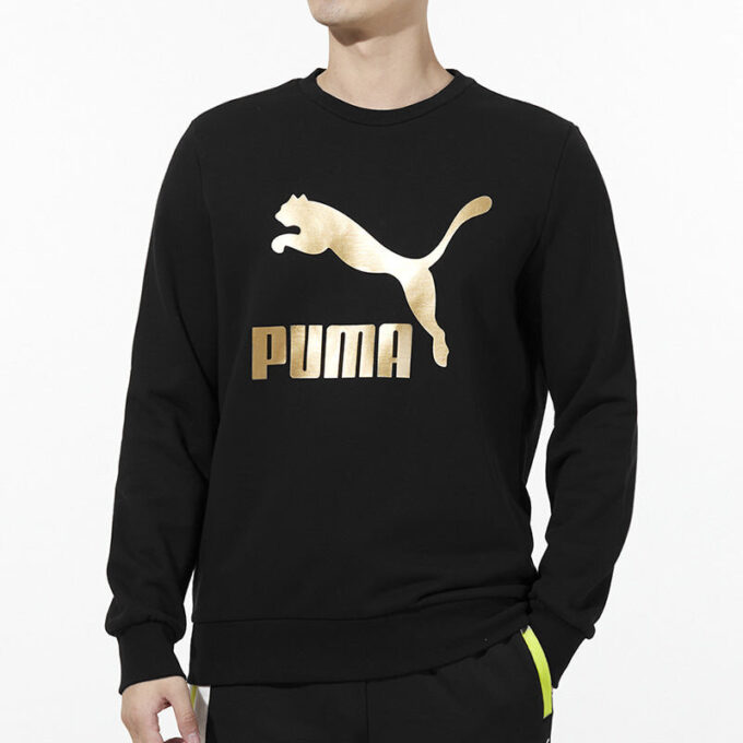 Classics Logo Crew Bronzing Large Logo Sports Rund Halsad Tröja Svart