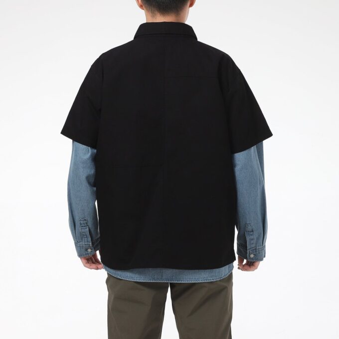 Classics Oversized Kortärmad Pikétröja ”Svart”