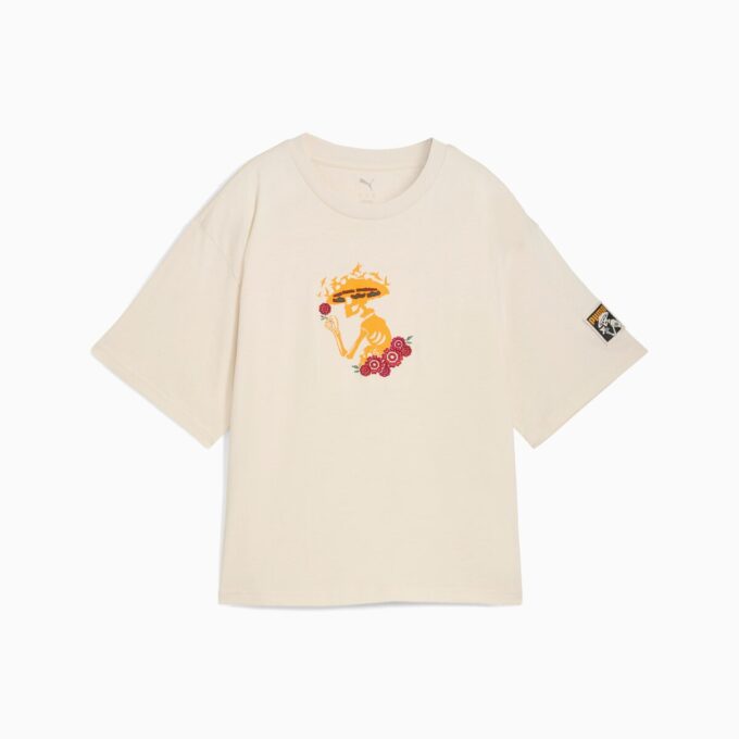 Día de Muertos avslappnad t-shirt för kvinnor Día de Muertos avslappnad t-shirt för kvinnor