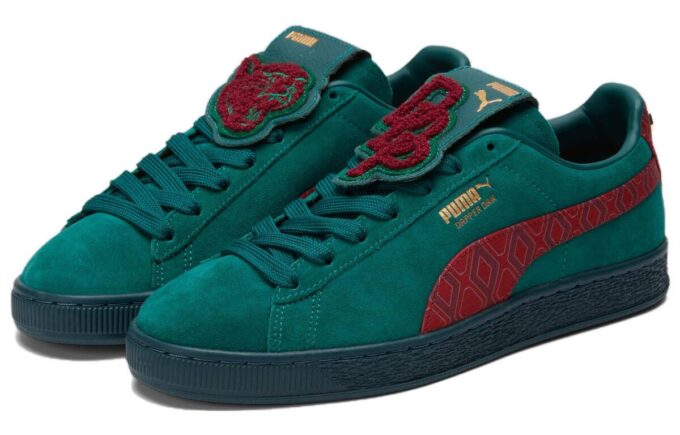 Dapper Dan x Suede ”Jacquard-tryck – Varsity Green”