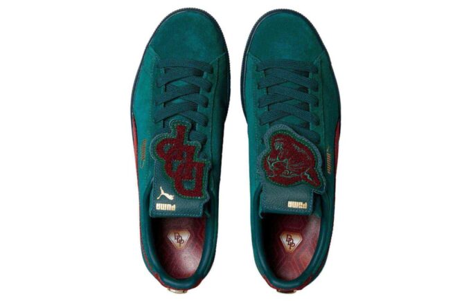 Dapper Dan x Suede ”Jacquard-tryck – Varsity Green”