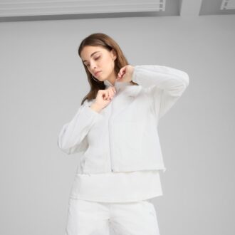 DARE TO Damjacka med överdimensionerad dragkedja och vävd design