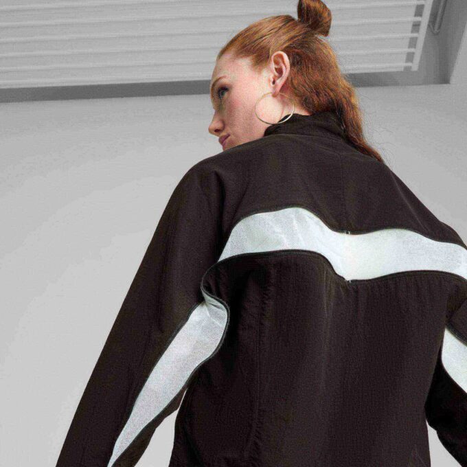 DARE TO Damjacka med överdimensionerad dragkedja och vävd design DARE TO Damjacka med överdimensionerad dragkedja och vävd design