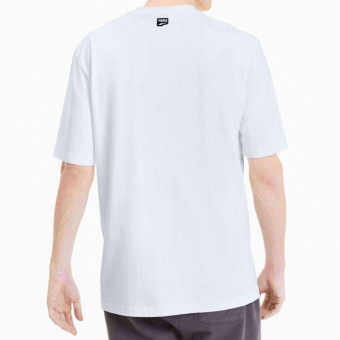 Downtown Classical Logo Kortärmad T-shirt Herr Vit