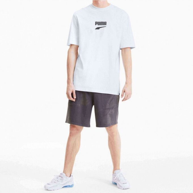 Downtown Classical Logo Kortärmad T-shirt Herr Vit