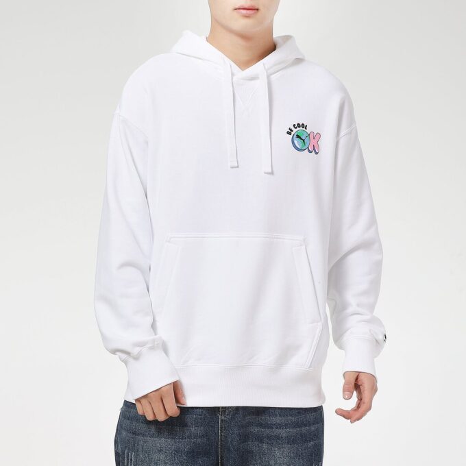 Downtown Graphic Hoodies ”Vit Blå Röd”