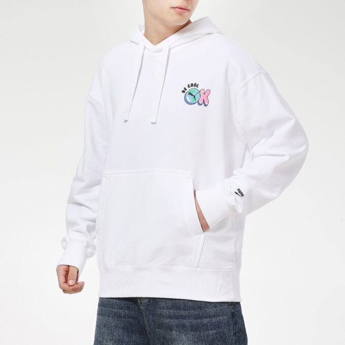 Downtown Graphic Hoodies ”Vit Blå Röd”