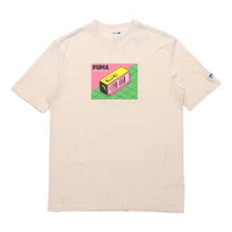 Downtown Graphic T-shirt ”Beige Rosa Grön”