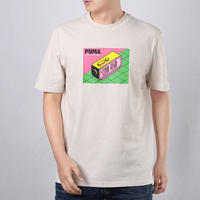 Downtown Graphic T-shirt ”Beige Rosa Grön”