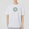 Downtown Graphic T-shirt Roligt Tryck Rund Hals Kortärmad Vit