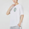 Downtown Graphic T-shirt Roligt Tryck Rund Hals Kortärmad Vit