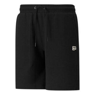 Downtown Shorts Tr Broderad Logotyp Dragsko Sport Svart