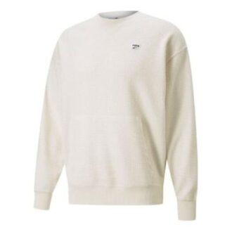 Downtown Waffle Crewneck Sweatshirt ”Vit”