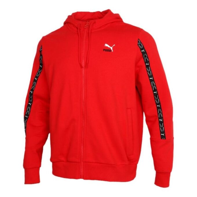 Elevate Hooded Full-Zip Jacket ”Röd Svart”