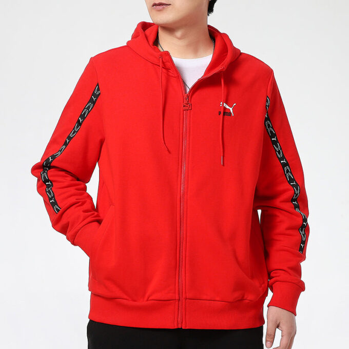 Elevate Hooded Full-Zip Jacket ”Röd Svart”