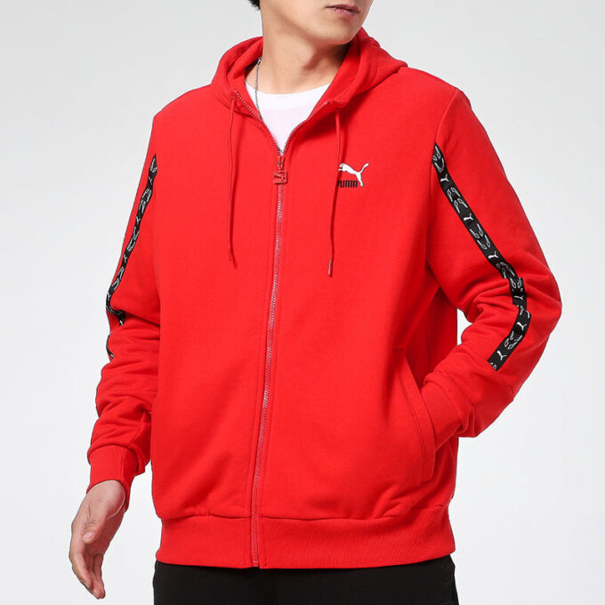 Elevate Hooded Full-Zip Jacket ”Röd Svart”