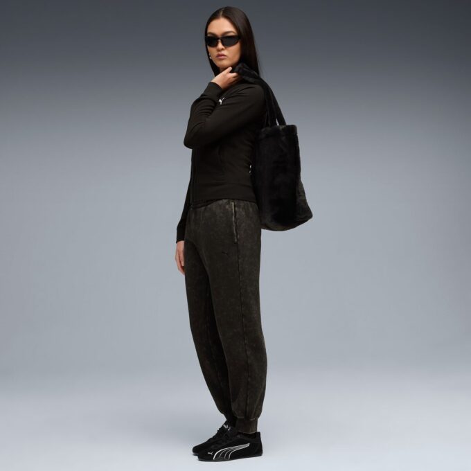 Elevated Essentials Acid Wash Dam Fleece Träningsbyxor