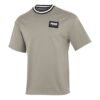 Enfärgad herr-T-shirt med rund hals ”Olivgrön”
