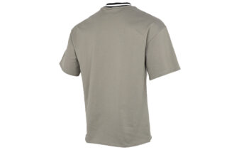 Enfärgad herr-T-shirt med rund hals ”Olivgrön”