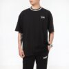 Enfärgad herr-T-shirt med rund hals ”Svart”