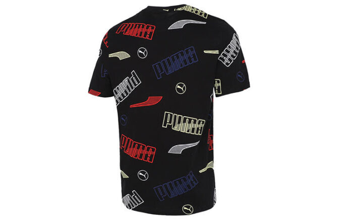 Enfärgad t-shirt med normal passform ”Svart”