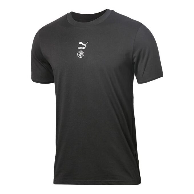 Enfärgad t-shirt med rund hals ”Svart”