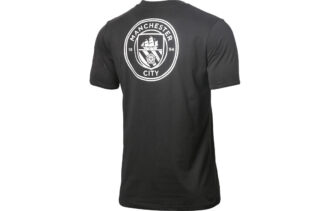 Enfärgad t-shirt med rund hals ”Svart”