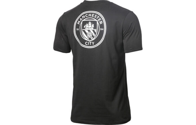 Enfärgad t-shirt med rund hals ”Svart”
